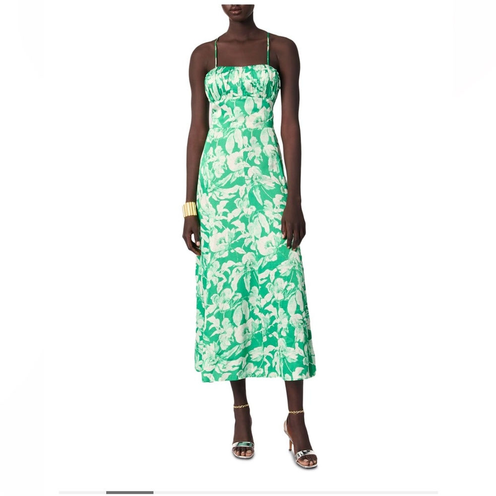 Maje Patterned Maxi Dress Green